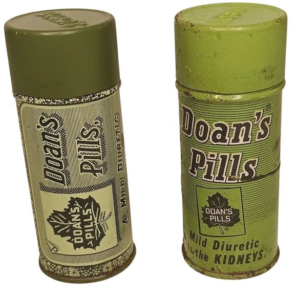 4 Vintage Metal Tins - 2 Doan's Pill Boxes & 2 Norelco Containers - Picture 2 of 10